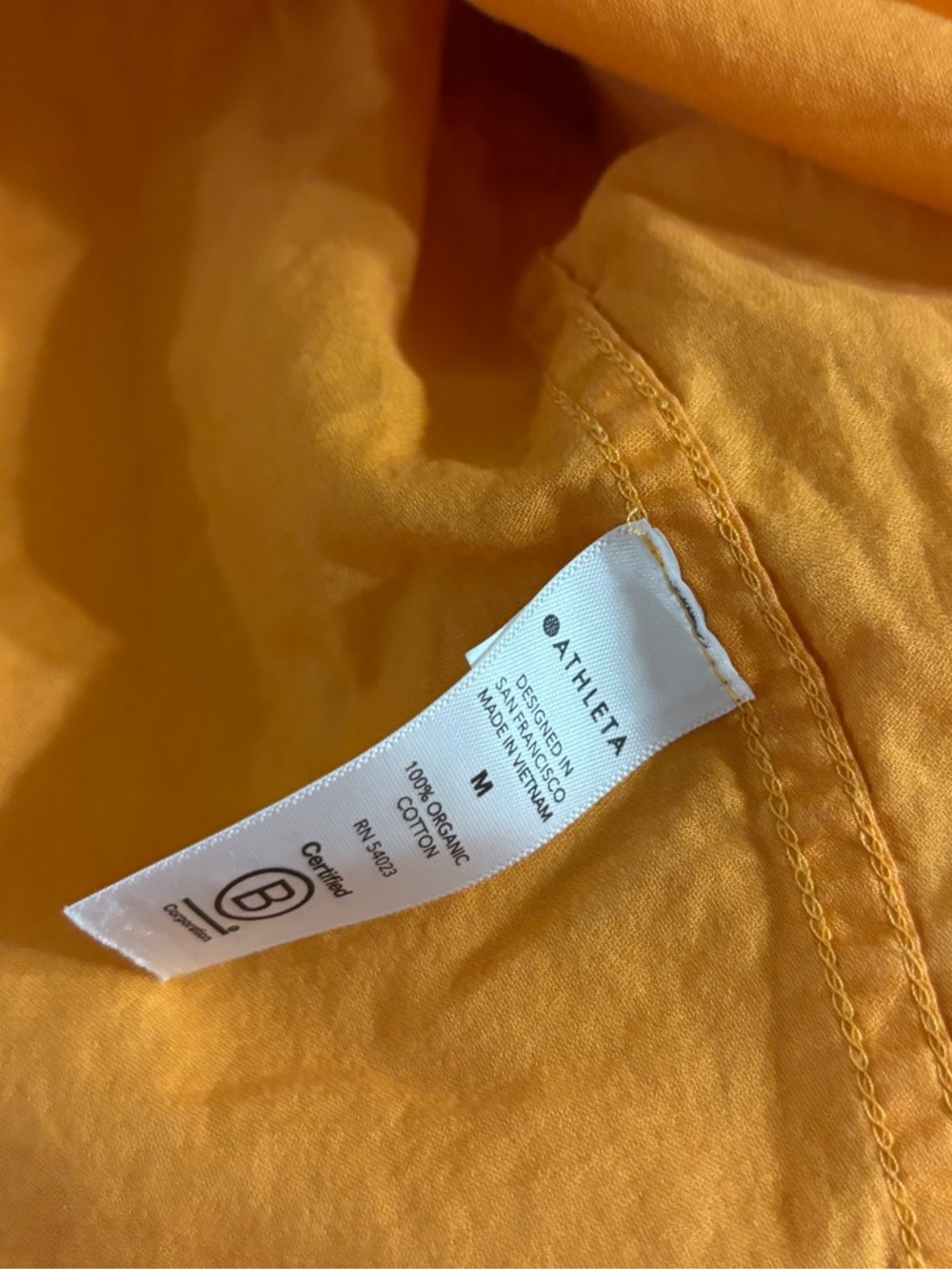 Athleta Orange Button-Down Shirt - Picture 4 of 4